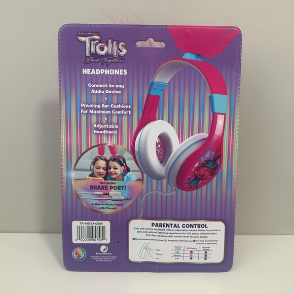 New DreamWorks Trolls Band Together Headphones | Share Port | Poppy Music/Audio - Picture 2 of 5